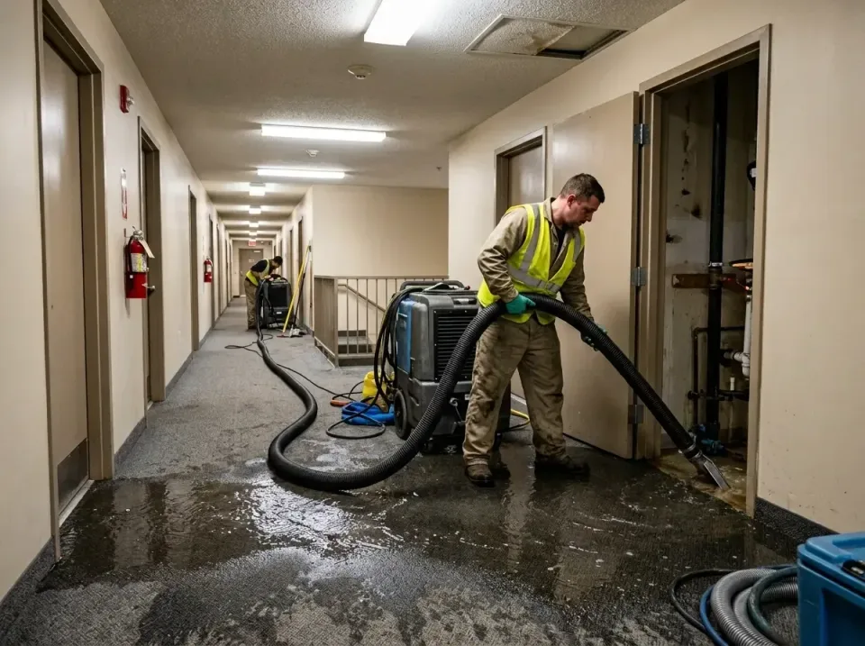 multi-unit-apartment-hallway-f-005 — frequently asked questions, Emergency Burst Pipe Water Extraction & Removal in New Cast…